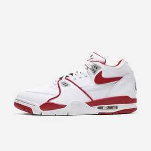 Sneakers Nike Air Flight 89 LE Blanche 0415-236 White/White/Wolf Grey/University Red Homme | ORP-06384104